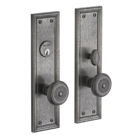 Baldwin Double Cylinder Handlesets Distressed Antique Nickel 6547.452.DBLC
